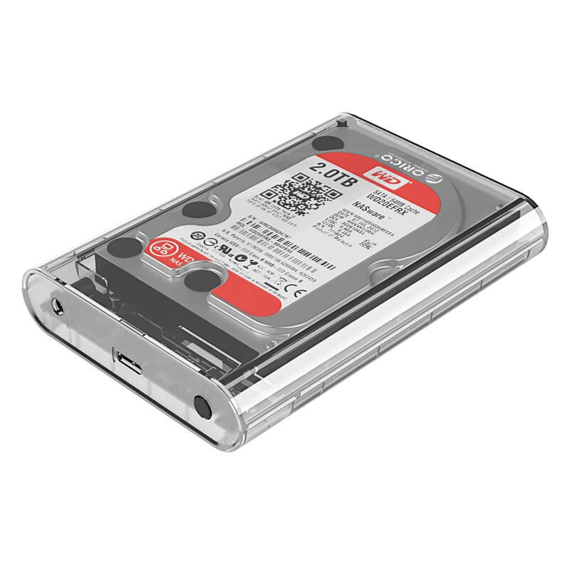 Hộp ổ cứng 3.5&quot; SSD/HDD SATA 3 USB 3.0 ORICO 3139U3-CR( Trong suốt) - Hàng Chính Hãng