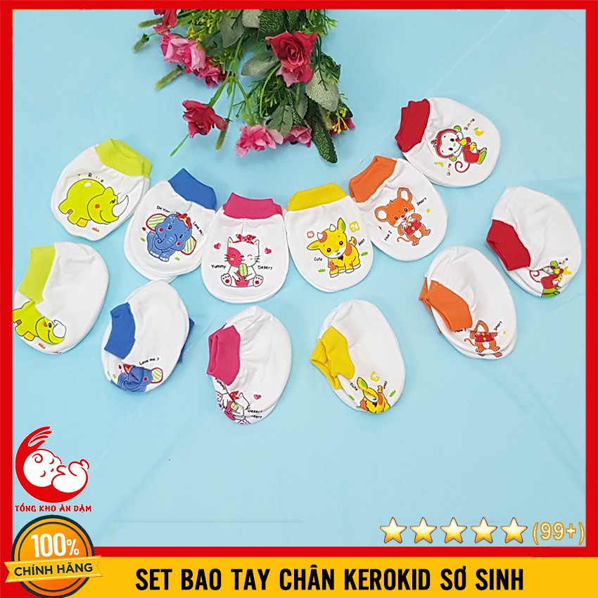 Set Bao Tay Bao Chân Sơ Sinh Kerokid - Thái - BTT00105