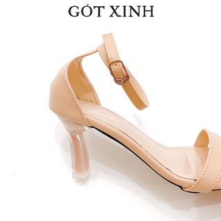 Giày sandal cao gót GÓT XINH GD7 da mờ cao 7cm