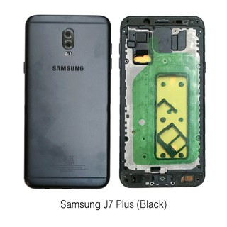 BỘ VỎ SAMSUNG J7 PLUS + KHAY SIM ZIN
