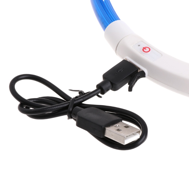 Vòng Cổ Chó Đi Dạo Phát Sáng Ban Đêm Mềm Mại Có Thể Sạc Lại