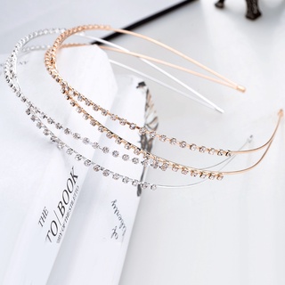 Băng đô cài tóc đính đá pha lê phong cách Hàn Quốc