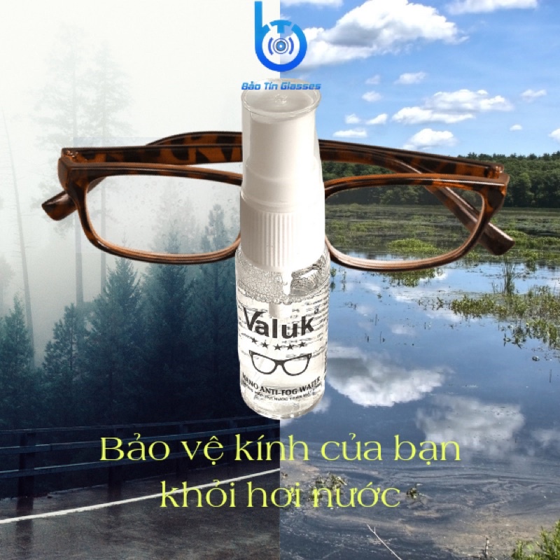 Bộ chai xịt nano chống bám hơi nước, hơi sương cho mắt kính