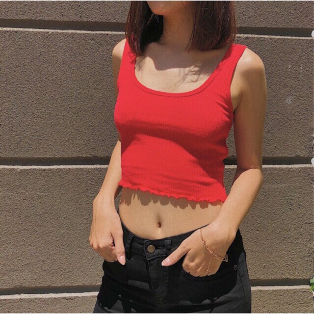 Áo ripped lettuce croptop F21