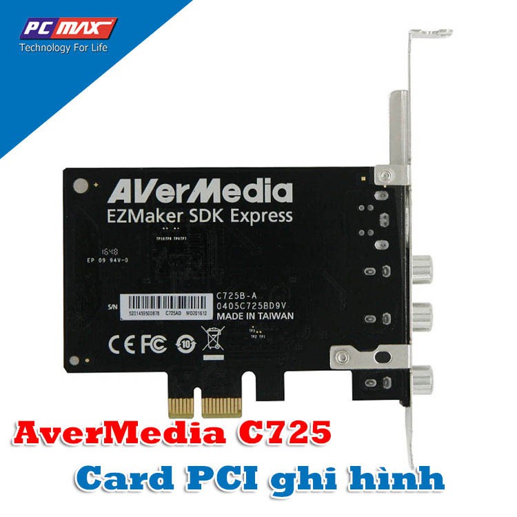 Card PCI ghi hình nội soi, siêu âm cao cấp AverMedia C725 - Hàng Chính Hãng