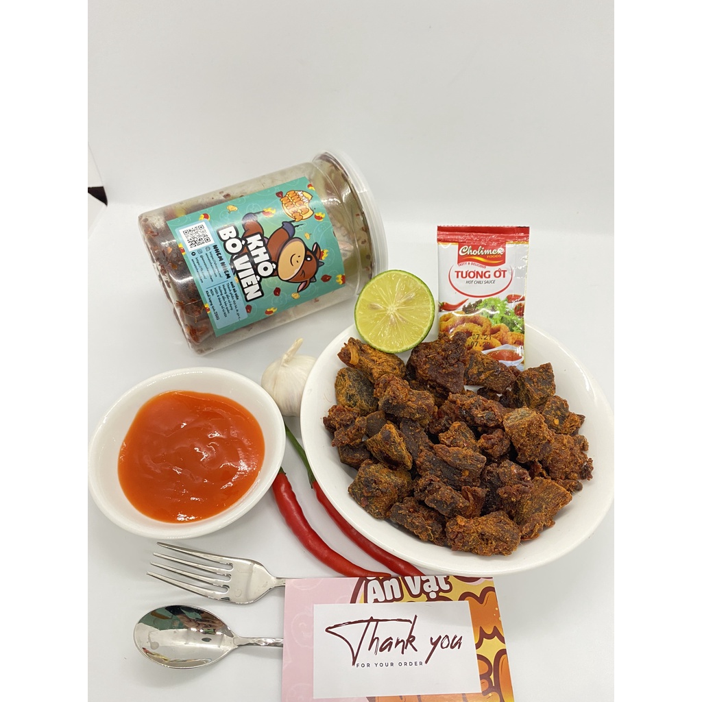 Khô bò viên Nhem Nhem 250g Đồ ăn vặt Hà Nội vừa rẻ vừa ngon | BigBuy360 - bigbuy360.vn