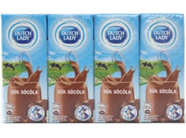 ( Đủ Mùi ) Sữa Tươi Tiệt Trùng Cô Gái Hà Lan Dutch Lady - 180ml x 4 hộp