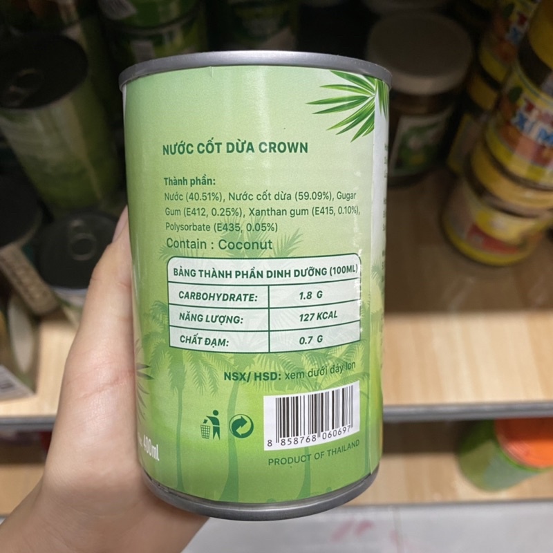 Nước Cốt Dừa Crown Lon 400ml