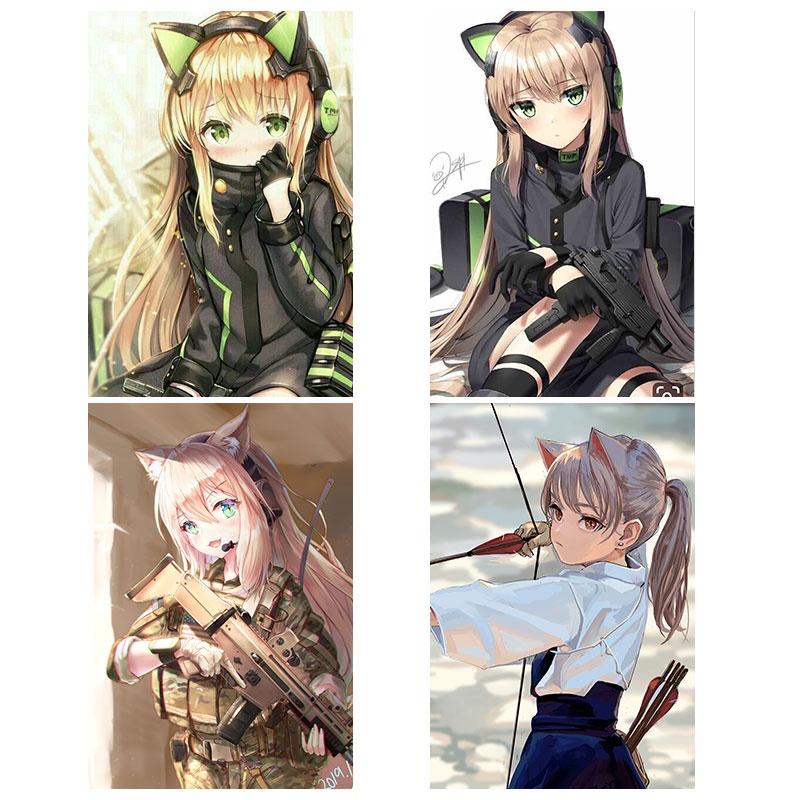 Bộ Tranh Đính Đá 5d Họa Tiết Hoạt Hình Cô Gái Độc Đáo Kích Thước 30x40cm Diy Dùng Trang Trí