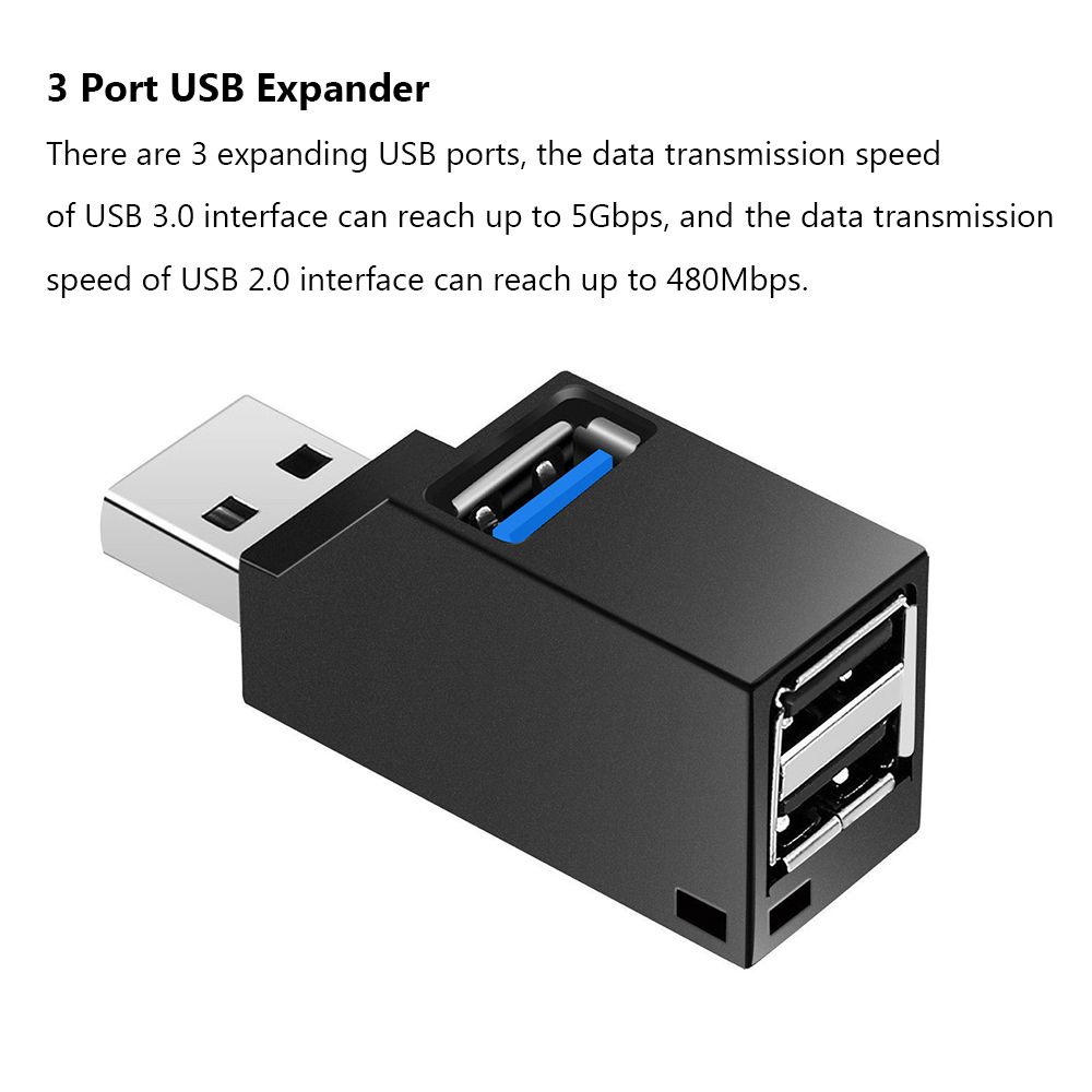 Bộ Chia 3 Cổng Usb 3.0 Tốc Độ Cao Thiết Kế Nhỏ Gọn Tiện Dụng