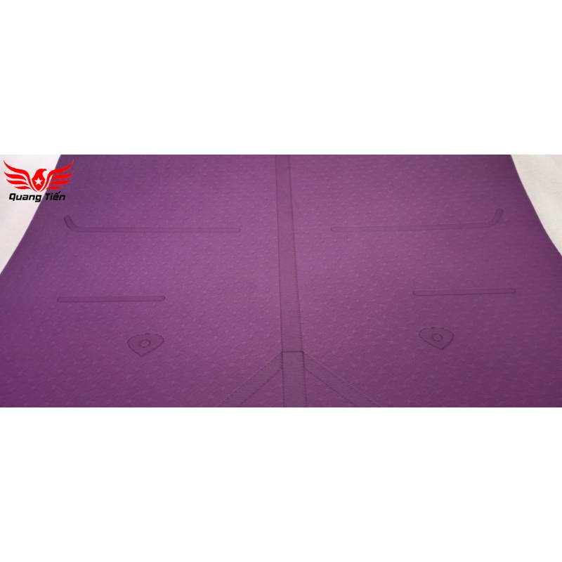 Thảm tập Yoga cao cấp định tuyến nhập khẩu 6 li 2 lớp chính hãng màu tím đậm ( hàng chính hãng-loại 1)