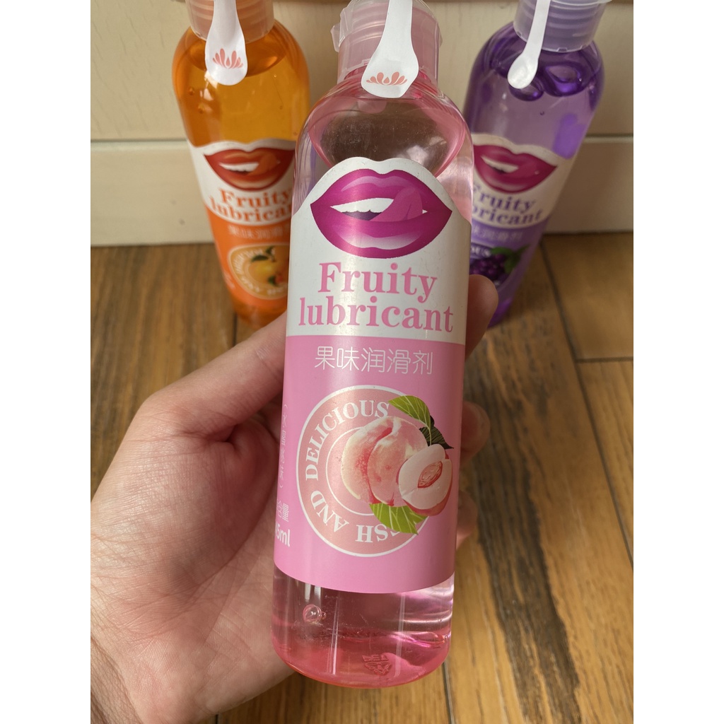 Gel bôi trơn nuốt được Fruity Lubricant vị Cam Đào Nho massage Body Oral chai 245ml