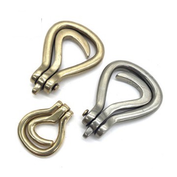 Mặt thắt lưng gấp móc đồng nguyên chất DK001