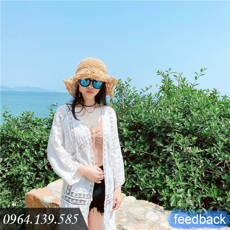 [ẢNH THẬT KHÁCH] - Áo ren kimono đi biển, áo lưới choàng ngoài cao cấp, dáng dài, chất ren dày dặn, mềm mại | BigBuy360 - bigbuy360.vn