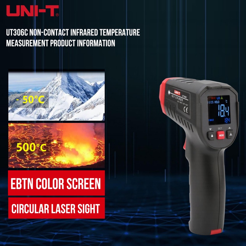 Nhiệt Kế Hồng Ngoại Đo Nhiệt Độ Hồng Ngoại uni-t ut306c ut306s