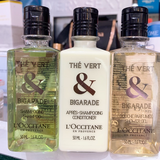 Tắm+ Gội+ Xả L’Occitane The Vert & Bigarade 50mlx 3 chai