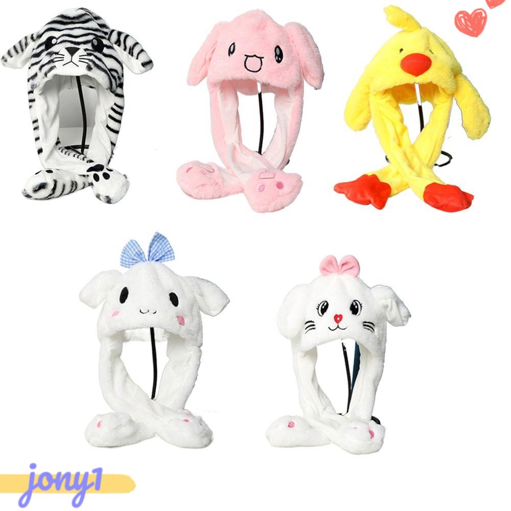 Joye Mũ Lông Chuyển Động Tai Thỏ Có Thể Tháo Rời Dành Cho Trẻ Em Và Người Lớn