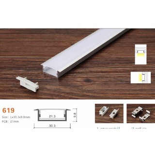 BỘ NHÔM DÙNG CHO ĐÈN LED DÀI 1 MÉT