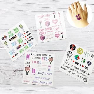 Sale 70% Hình xăm dán các thành viên nhóm nhạc Hàn Quốc BTS, Giá gốc 20,000 đ - 94B31
