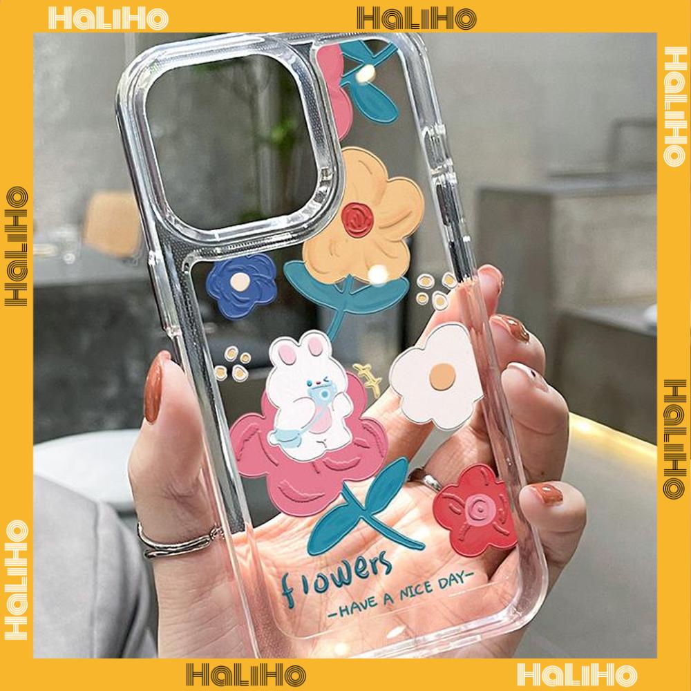 iPhone Case HD Acrylic Hard Case High Clear Metal Button Protection Camera Shockproof Painting Flowers Compatible with iPhone 14 Pro Max 14 Plus 13 Pro Max 12 Pro Max 11 XR 7Plus