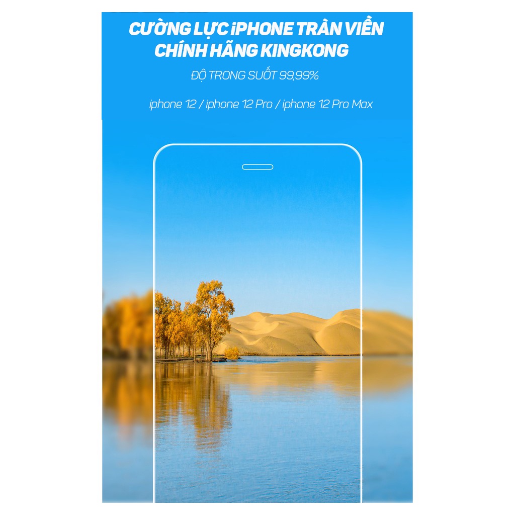 Cường lực iphone KingKong 3D tràn viền màn hình 9H cho 12 /12 Pro /12 Pro Max - miếng dán Iphone - ORIO - [K-Z]