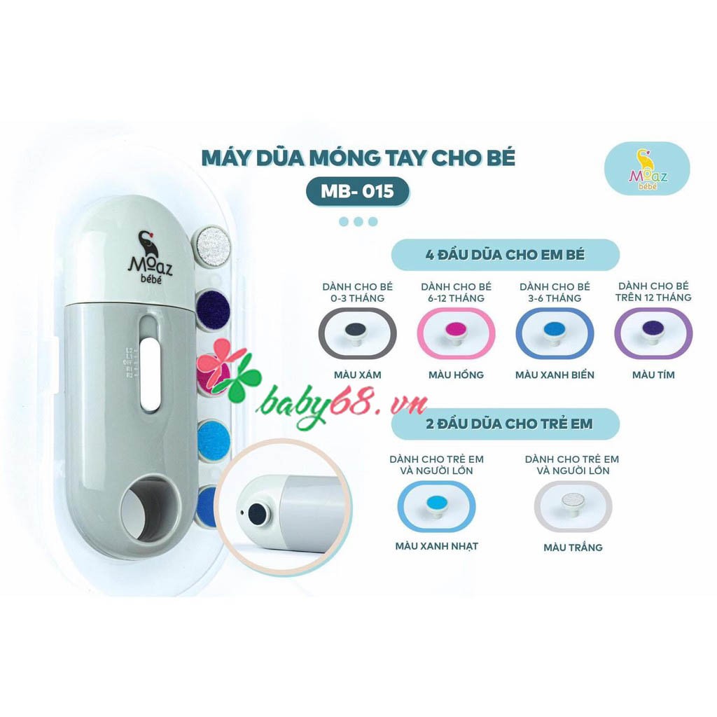 Máy dũa móng tay cho bé và người lớn Moaz bebe MB015