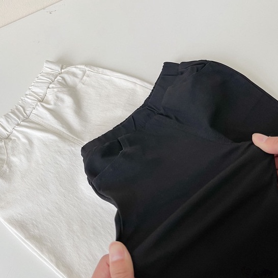 Quần dài phối ren nhún bèo phong cách Hàn Quốc xinh xắn dành cho bé gái