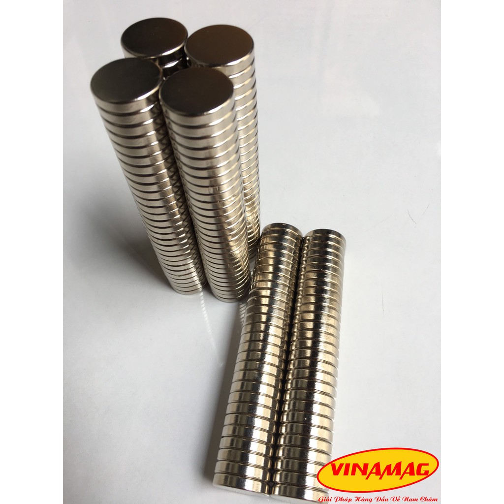 50 Viên 25x2mm nam châm đất hiếm NdFeB phi tròn , nam châm trắng lực từ mạnh
