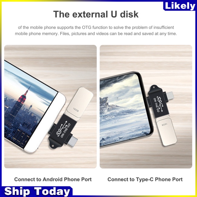 Đầu Chuyển Đổi Otg Type-c / micro Sang Usb 2 Trong 1 Đa Năng Cho Android
