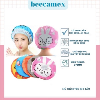 Mũ trùm tóc khi tắm in hình dễ thương