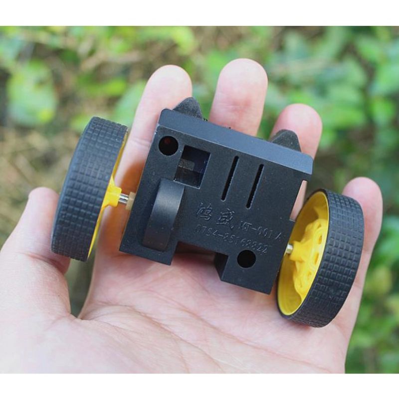 bộ động cơ + 2 bánh xe chế cháo sáng tạo