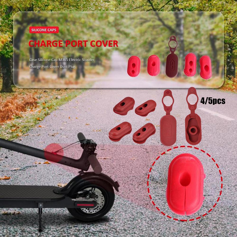 Set 4 / 5 Vỏ Bọc Cổng Sạc Bằng Cao Su Cho Xe Điện XIAOMI M365