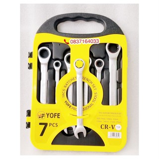 Bộ cờ lê vòng miệng tròng tự động 7 chi tiết YOFE 8-19mm