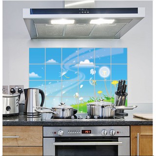 Decal Dán Bếp Tráng Nhôm Cách Nhiệt - Bồ Công Anh Bầu Trời