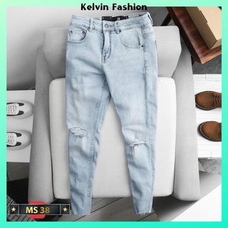 Quần jean nam thời trang Kelvin Fashion, quần bò nam cao cấp mẫu mới phong cách trẻ trung - MQ38