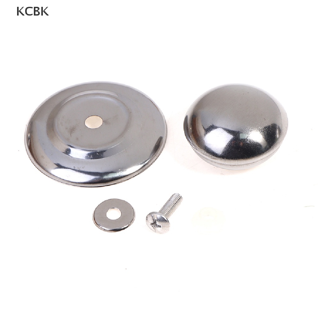 KC 2pcs/set Stainless Steel Replaceable Cover Button Pan Pot Glass Lid Cover Handle BK