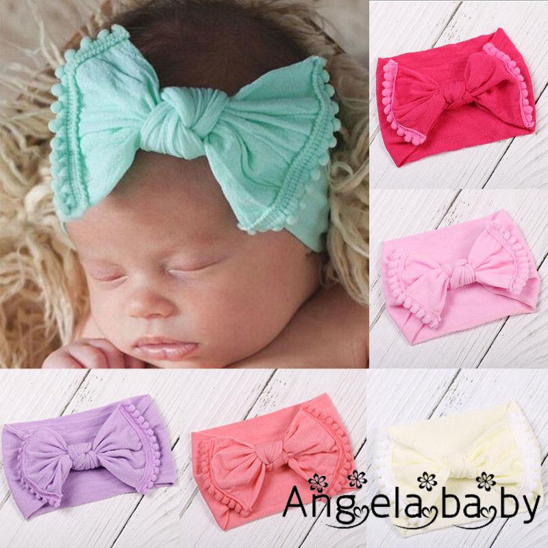 Băng đô nơ vải cotton đáng yêu cho bé gái sơ sinh