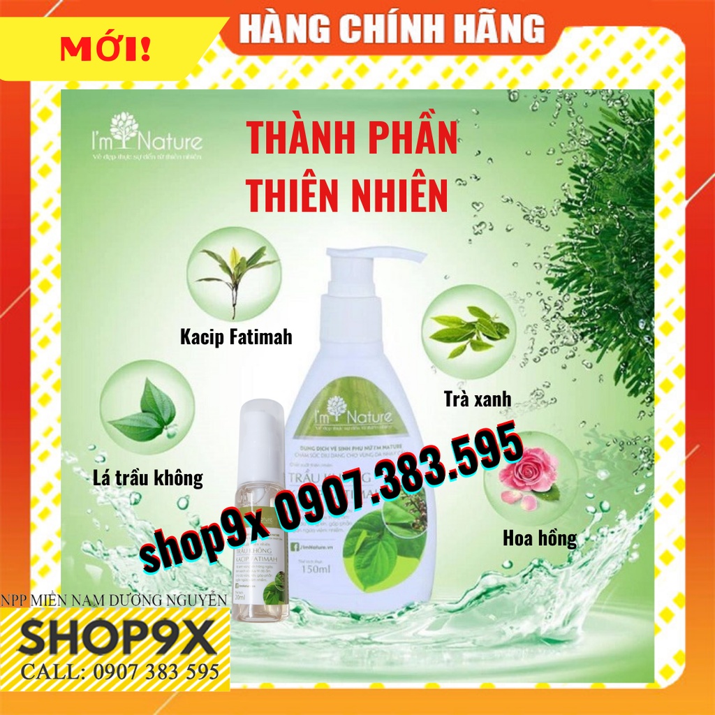 Dung Dịch Vệ Sinh Phụ Nữ Trầu Không I'm Nature 150ml Chính Hãng