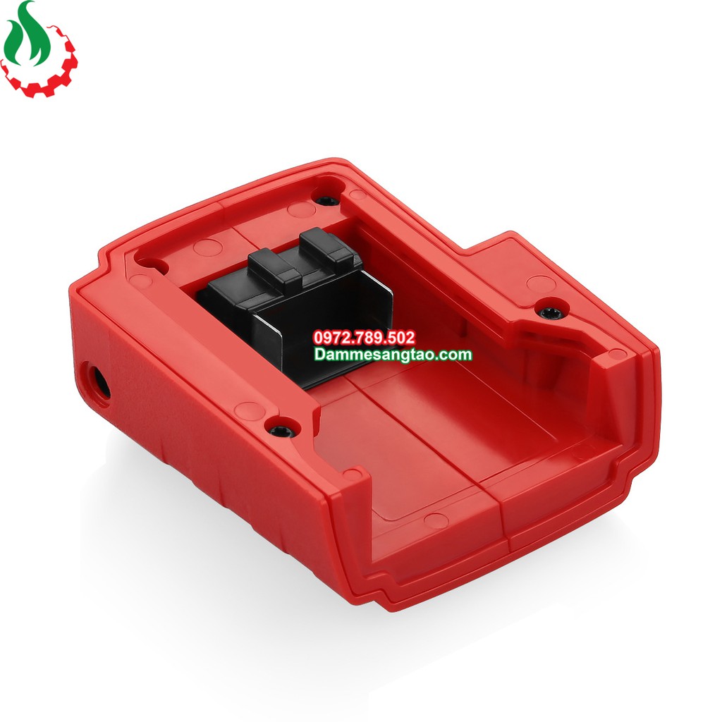 Đế chuyển pin Milwaukee 15V/18V sang Usb 5V sạc điện thoại