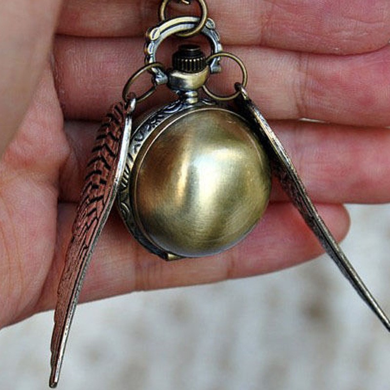Dây chuyền mặt hình đồng hồ quả bóng snitch kiểu steampunk trong Harry Potter