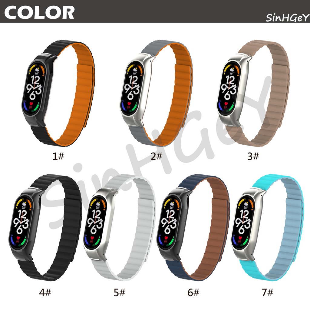 Dây Đeo Thay Thế Chất Liệu TPU Silicon Màu Trơn Cho Xiaomi Mi Band 7 Mi Band 6 / 5 / 4 / 3
