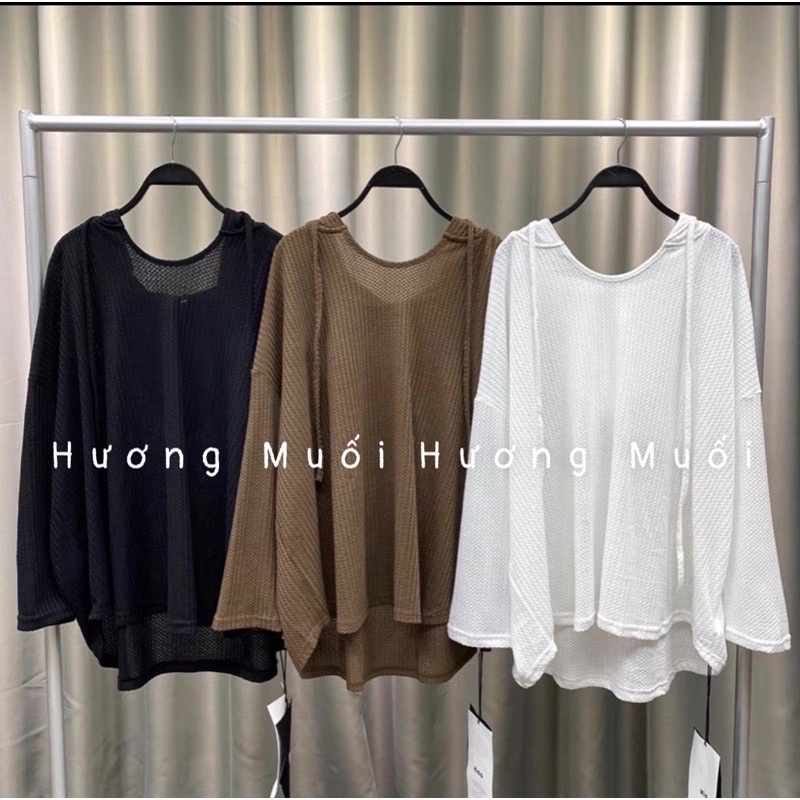 áo len xốp thu đông mũ có dây rút - hang qc loại 1