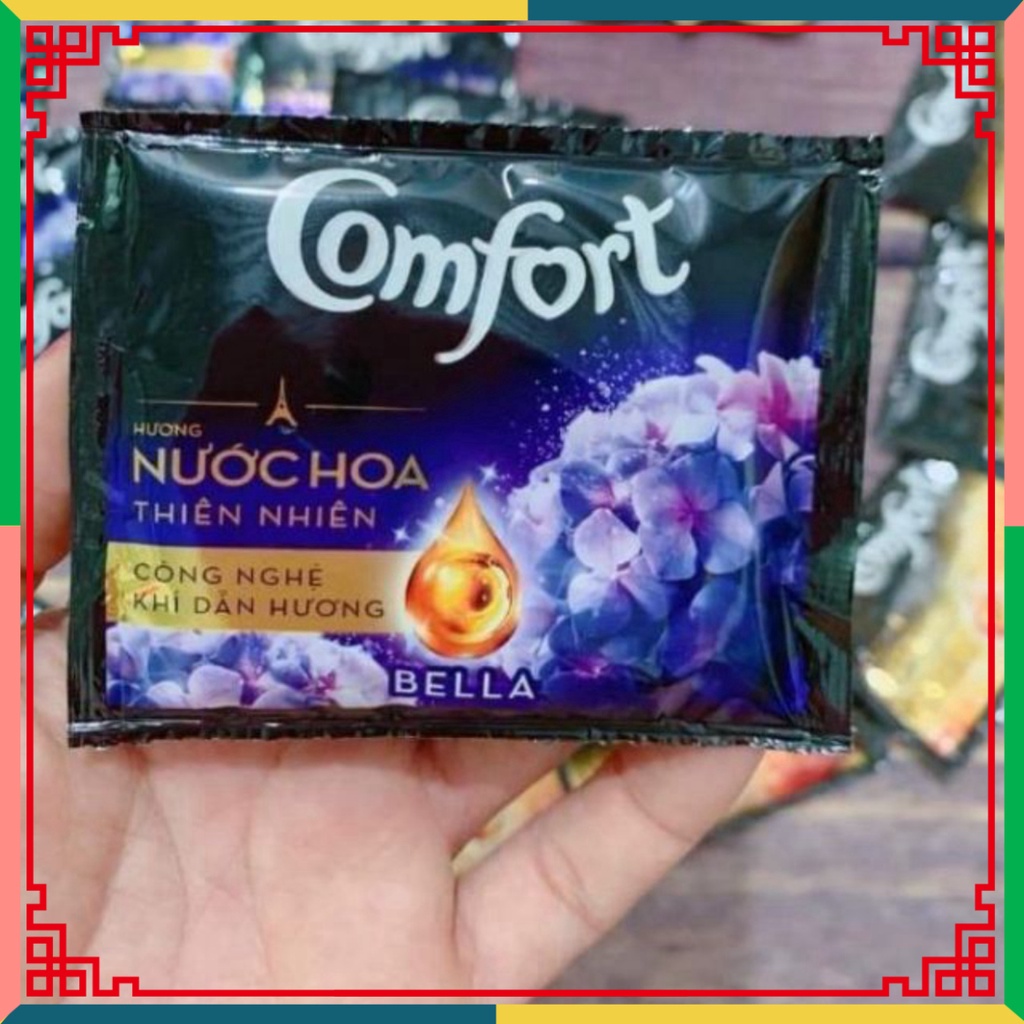 Dây 10 gói nước xả vải Comfort Bella nước hoa thiên nhiên
