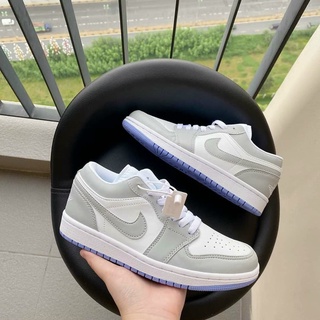 Giày thể thao sneaker nam nữ jd1 thấp cổ xám trắng