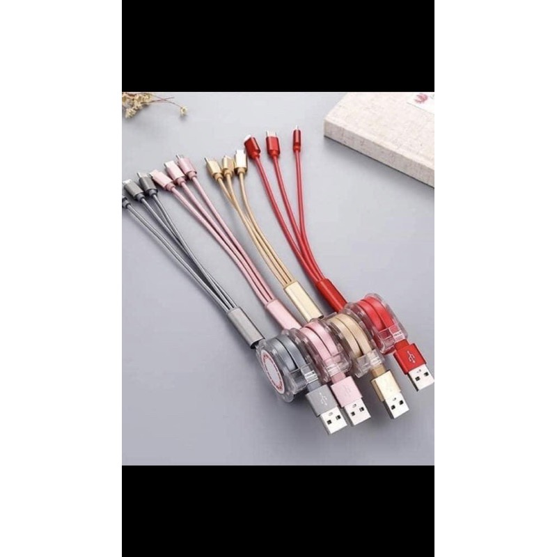 CÁP SẠC ĐIỆN THOẠI 3 ĐẦU SẠC