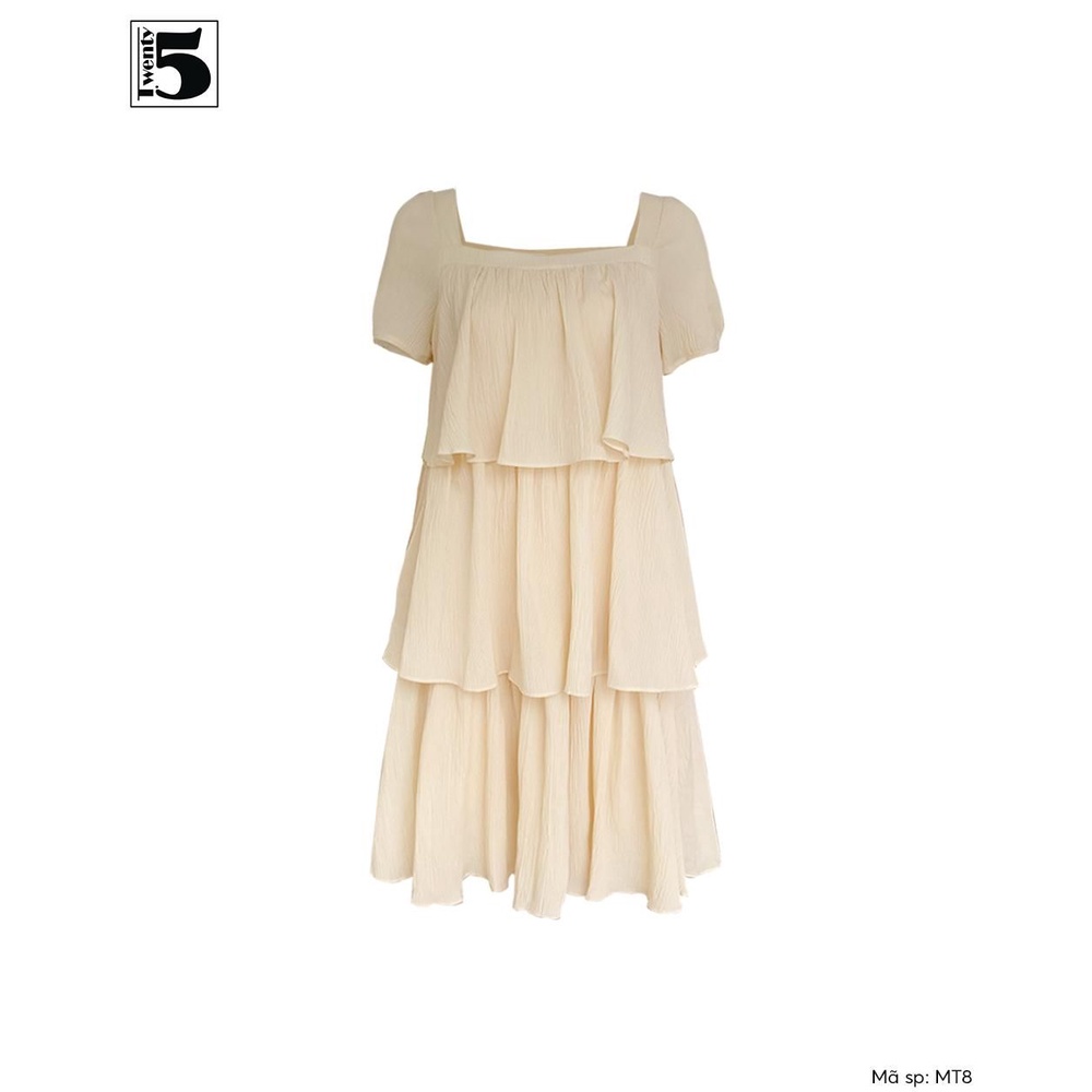 Đầm váy nữ dáng suông babydoll 3 tầng xòe cổ vuông Twentyfive MT8