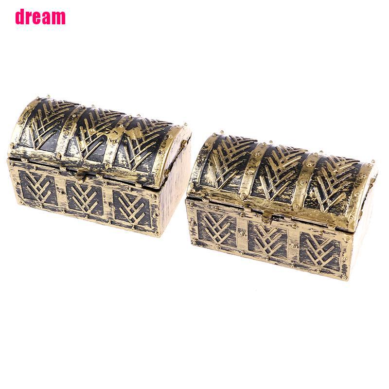 Bộ 2 Hộp Kho Báu Mini Kiểu Vintage Dễ Thương Trang Trí Nhà Cửa