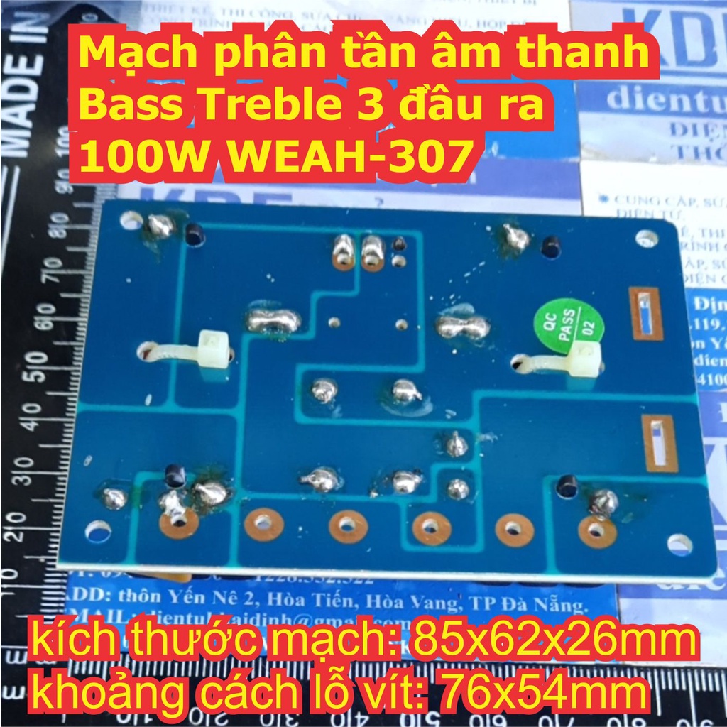 Mạch phân tần âm thanh Bass Treble 3 đầu ra 100W WEAH-307 kde7794