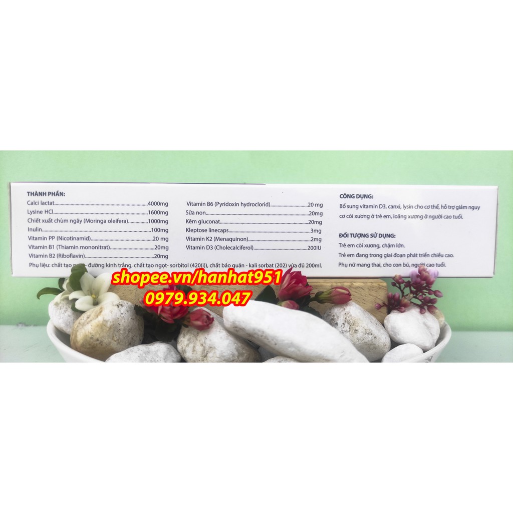 Siro ANTOKID SỮA NON chứa calci nano, Lysine giúp trẻ ăn ngon cao lớn - Hộp 20 Ống