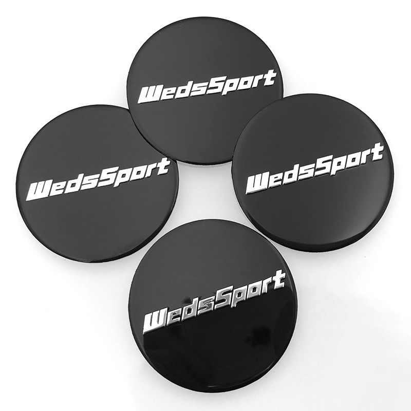 Set 4 Nắp Logo Wedssport 45mm Gắn Trục Bánh Xe Hơi